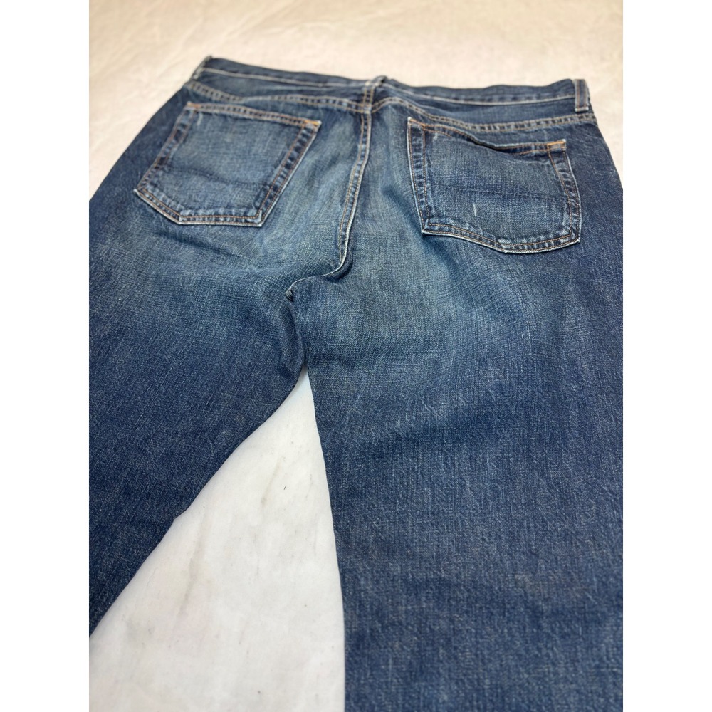 J Crew 35/36 Mens Dark Wash Straight Leg Denim Jeans - Picture 12 of 14